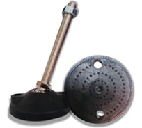 Опора UnitMC регулируемая шарнирная 100хМ16х150 (основание PA66, винт сталь) 400201 100хМ16х150