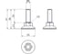 Опора Elesa+Ganter LX.25-SW13-AS-SST-M8x22, 6 шт 531113 2