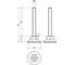 Опора Elesa+Ganter LX.25-SW13-SST-M6x54, 3 шт 431105 2