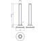 Опора Elesa+Ganter LX.40-SW17-M12x100, 2 шт 431050 2