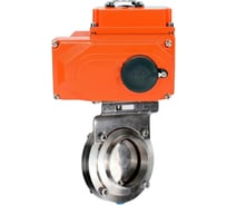 Затвор дисковый DN.ru 304-304-EPDM-2W-C-H Ду40 Ру10 кламповый, пищевая нерж. сталь, эл.привод QT2-003-220VAC D050-89963