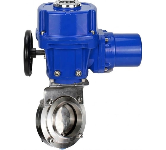 Затвор дисковый DN.ru 304-304-Sil-2W-C-H Ду25 Ру10 кламповый, пищевая нерж. сталь, эл.привод QT-W (M)-005 220В D050-89889