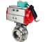 Затвор дисковый DN.ru 304-304-EPDM-2W-C-H Ду80 Ру10 кламповый, пищевая нерж. сталь, пневмопривод SA-083, МППП-200 D050-89948 1