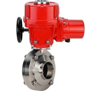 Затвор дисковый DN.ru 304-304-Sil-2W-W-H Ду25 Ру10 под приварку, пищевая нерж. сталь, эл.привод QT-W (M) EX-005 380В D050-89304