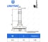 Опора регулируемая шарнирная UnitMC 80хМ16х150 (основание сталь, винт сталь) DGT80-16150-С2 5