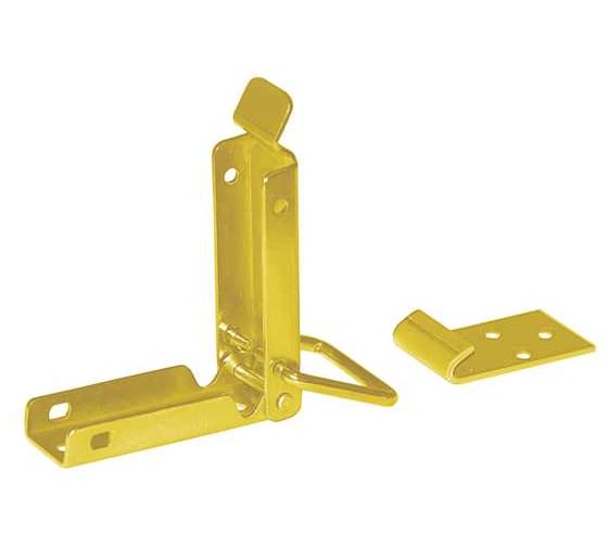 Замок защелка накидная-сундучная Крепстор 70 мм, золото, 1 шт. 4665317041168