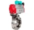 Затвор дисковый DN.ru 304-304-EPDM-2W-T-H Ду80 Ру10 резьбовой, пищевая нержавеющая сталь 304, пневмопривод DA-052, магнитный переключатель МППП-200 D050-86333 2