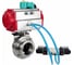 Затвор дисковый DN.ru 304-304-Sil-2W-C-H Ду80 Ру10 кламповый, пищевая нерж. сталь, пневмопривод SA-083, пневмораспр. (2EM) 220VAC, МППП-200 D050-89813 2