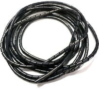 Спиральная пластиковая оплетка PARLMU SWB 6-1-k100 полиэтилен, размер 6, бухта 100 m, цвет черный PR4100200-100