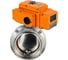 Затвор дисковый DN.ru 304-304-Sil-2W-T-H Ду20 Ру10 резьбовой, пищевая нерж. сталь, эл.привод QT-005-220В-0-10В-HARK D050-90212 1