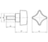 Комплект АЛТЕРВИА ручка крестообразная с наружной резьбой, бакелит Арт. (упаковка 2 штуки) A51212.912320820.2 2