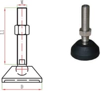 Опора шарнирная ООО "РЦП ГРУПП" RCP L100 D60M16 с нерж.резьбой, гайка М16, проставка 826 ПГ-00000047