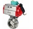 Затвор дисковый DN.ru кламповый 304-304-EPDM-2W-C-H Ду32 Ру10 пищевая нержавеющая сталь 304, пневмопривод DA-052, магнитный переключатель МППП-200 D050-86284 1