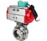 Затвор дисковый DN.ru кламповый 304-304-EPDM-2W-C-H Ду32 Ру10 пищевая нержавеющая сталь 304, пневмопривод DA-052, магнитный переключатель МППП-200 D050-86284 2