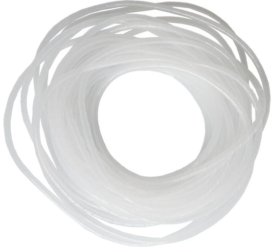 Спиральная пластиковая оплетка PARLMU SWB 6-5-k100 полиэтилен, размер 6, бухта 100 m, цвет белый PR4500200-100 1
