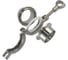 Clamp соединение в сборе NEWKEY DIN 32676, Silicon, AISI 304, DN32 (34мм) NK-CLPCSil32/4 1