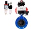 Затвор дисковый DN.ru GGG40-304-EPDM-2W-F-H Ду50 Ру16 пневмопривод DA-105, пневмораспределитель 24VDC, БКВ LSB-410, БПВ D050-56602 1
