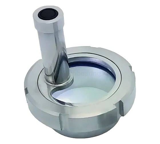 Диоптр гаечный TITAN LOCK под сварку, нержавеющий, со скребком, DN25, TL025DWWDS, TL025DWWDS