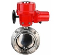 Затвор DN.ru дисковый 304-304-EPDM-2W-T-H Ду80 Ру10 резьбовой, пищевая нерж. сталь, эл.привод QT-W (M) EX-005 220В D050-90110