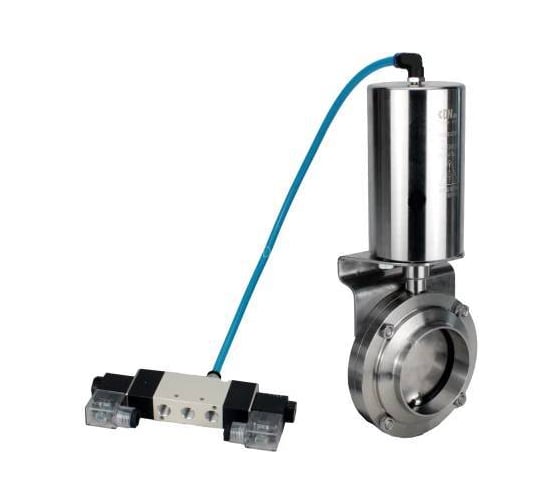Затвор DN.ru 304-304-EPDM-2W-W-H Ду15 Ру10, с пн.прив. ПВП-85, пн.распр. PND1-T10-220VAC NAMUR D050-111783