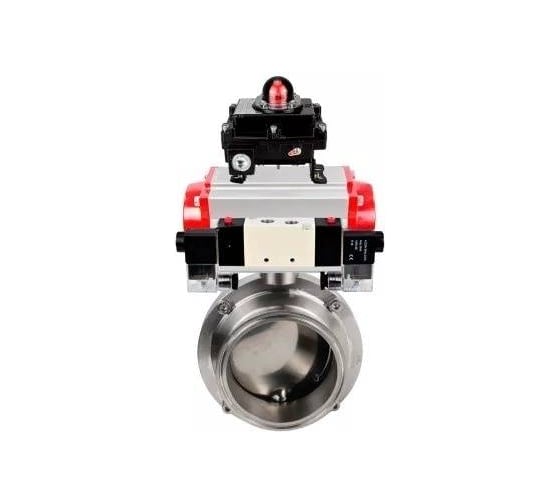 Затвор DN.ru 304-304-Sil-2W-W-H Ду65 Ру10, с пн.прив. DA-052, пн.распр. PND1-T08-220VAC NAMUR, БКВ LSB-410 D050-122213