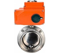 Затвор DN.ru 304-304-Sil-2W-T-H Ду80 Ру10, с электроприводом QT2-005-380VAC D050-107686