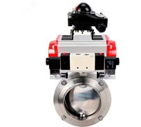 Затвор DN.ru 304-304-Sil-2W-W-H Ду15 Ру10, с пневмоприводом SA-065, пневмораспределитель PND1-T10-220VAC NAMUR, БКВ LSB-210 D050-122533