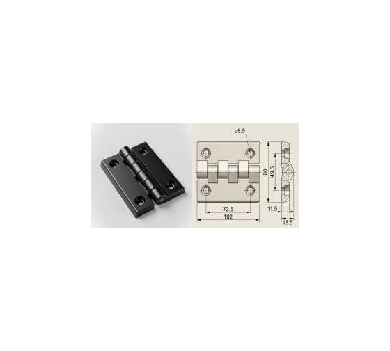 Петля (шарнир) для дверей Holzer Flexo 732 102х80 P732