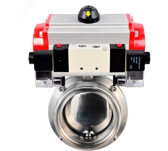 Затвор DN.ru 304-304-Sil-2W-T-H Ду32 Ру10, с пн.прив. DA-065, пн.распр. PND1-T08-220VAC NAMUR D050-121648 1