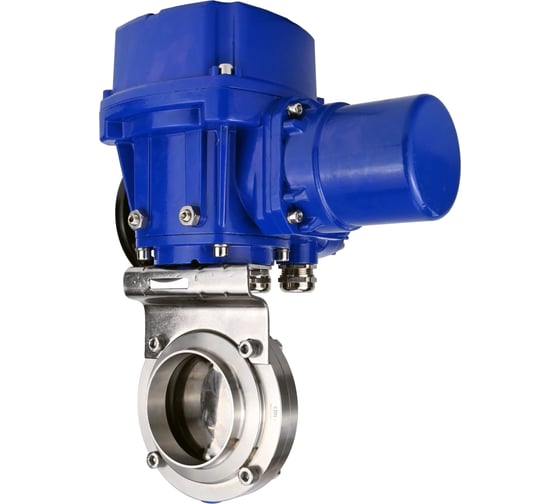 Затвор дисковый DN.ru 304-304-Sil-2W-W-H Ду100 Ру10 под приварку, пищевая нерж. сталь, эл.привод QT-W (M)-005 380В D050-89328 1