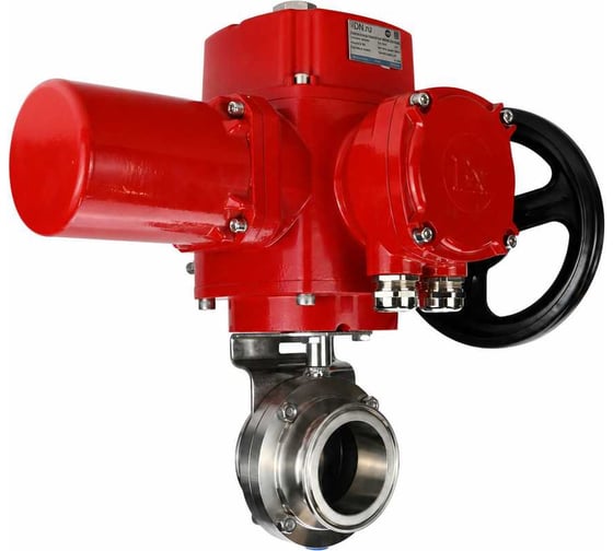 Затвор дисковый DN.ru 304-304-Sil-2W-C-H Ду100 Ру10 кламповый, пищевая нерж. сталь, эл.привод QT-W (M) EX-005 220В D050-89877 1