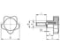 Ручка лепестковая Elesa+Ganter VC.692/32 P-M6x16, 4 шт 166242 2