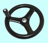 Маховик TLX 200x18x44x6мм DxdxHxb с 3-мя спицами, бакелит с ручкой 65920