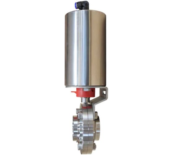 Затвор дисковый резьбовой нержавеющий NEWKEY AISI304 DN32 (1_1/4) PN8 EPDM, с пищевым односторонним пневмоприводом SA50 NK-DZmEPDM32/4*SA50