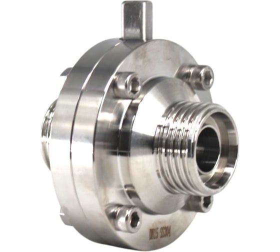 Затвор дисковый резьбовой нержавеющий NEWKEY AISI304 DN15 (1/2) PN8 EPDM, с пищевым односторонним пневмоприводом SA50 NK-DZmEPDM15/4*SA50