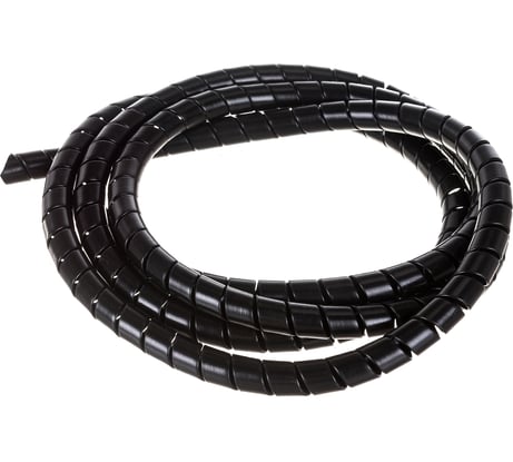 Защитная пластиковая спираль Урдюга d12мм черная пакет 2м URСП12Ч02