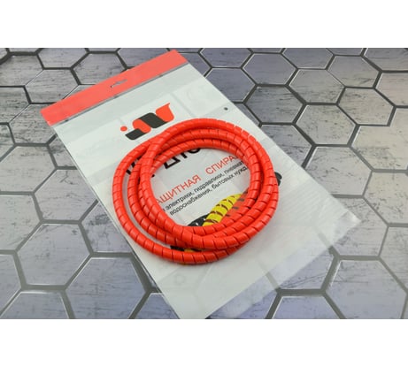 Защитная пластиковая спираль Урдюга d12мм красная пакет 2м URСП12К02