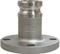 Камлок TITAN LOCK 4in типа FA, ниппель с фланцем, алюминий, TL400FAAL