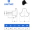 Трехгранная ручка UnitMC 100203 М8х20 6