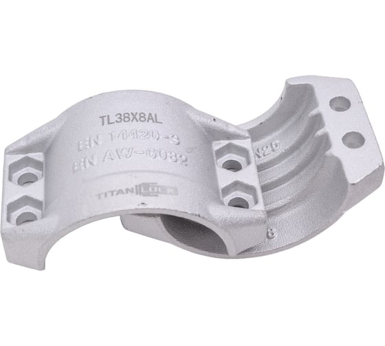 Усиленный 4-х болтовый хомут TITAN LOCK алюминий, TL38x8AL TL38X8AL
