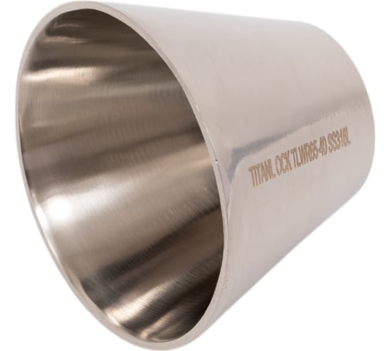 Концентрический приварной переходник TITAN LOCK DN 65 x DN 40, нержавеющая сталь 316 TLWR65-40SS