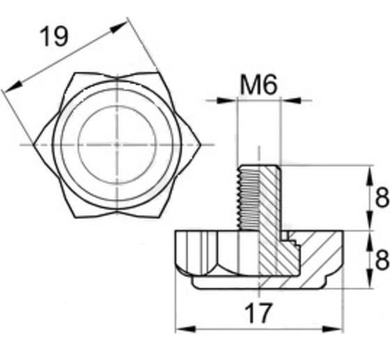 Регулируемая опора IVK group 19М6-8ЧН