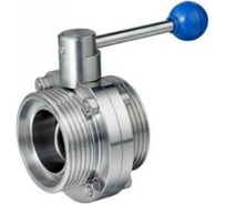 Дисковый нержавеющий затвор TITAN LOCK (AISI304) DN25, типа резьба-резьба, D" TLSD025THS