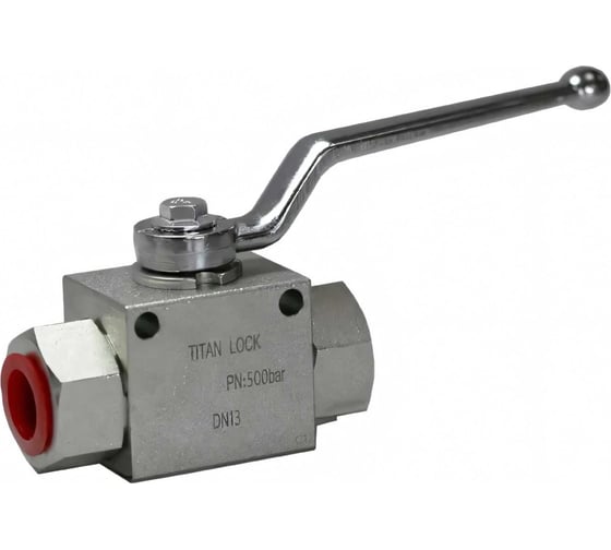 Гидравлический шаровой кран TITAN LOCK 3/8", типа ВР-ВР, с креп. отв., сталь TLHYDV3/8F 1