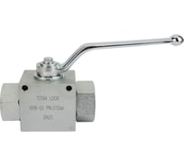 Гидравлический шаровой кран TITAN LOCK 1", типа ВР-ВР, с креп. отв., сталь TLHYDV1F