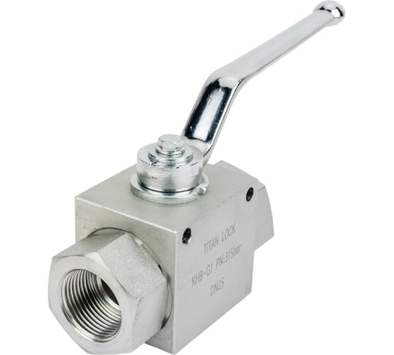 Гидравлический шаровой кран TITAN LOCK 1", типа ВР-ВР, с креп. отв., сталь TLHYDV1F