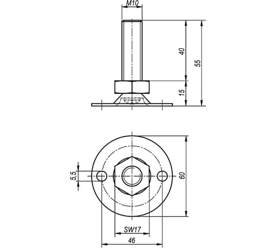 Опора KIPP K0678.16010x040