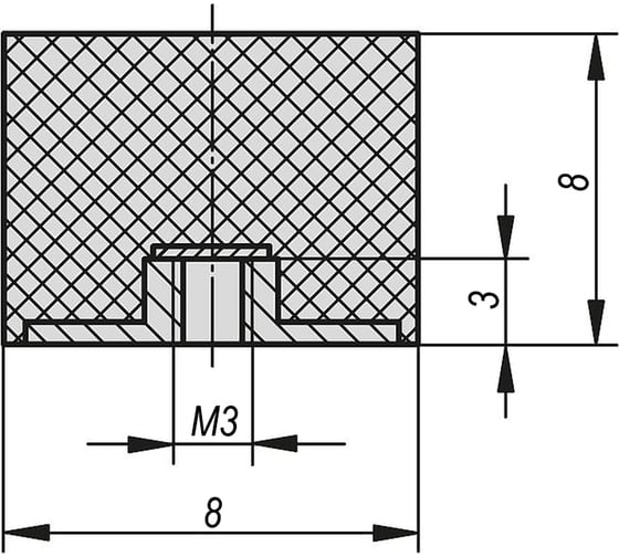Резинометаллический буфер KIPP K1319.00800855