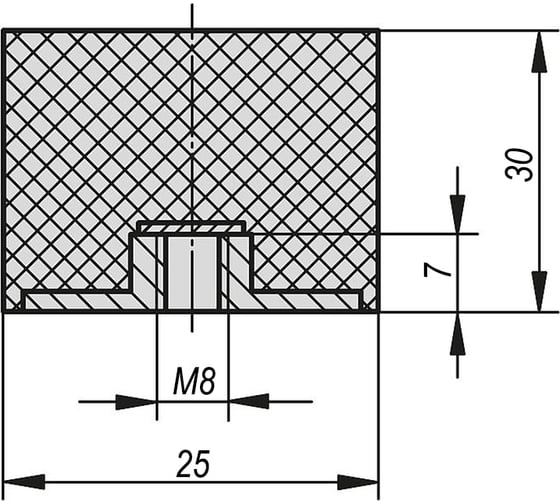 Резинометаллический буфер KIPP K1319.02503055