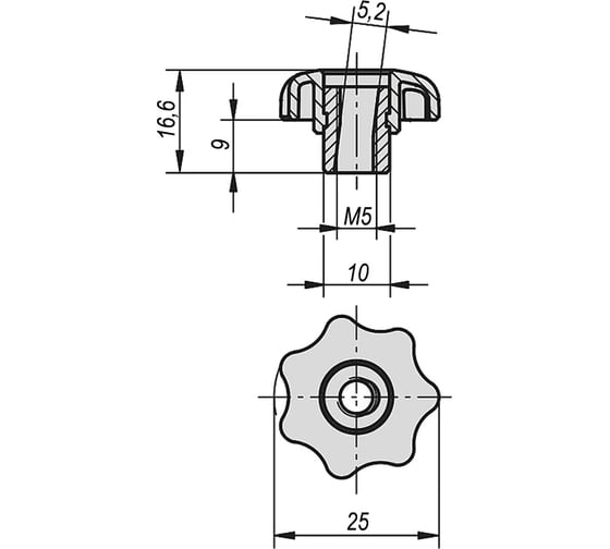 Звездообразная рукоятка KIPP K0156.05